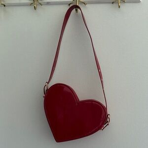 Red Heart-Shaped Women's Bag